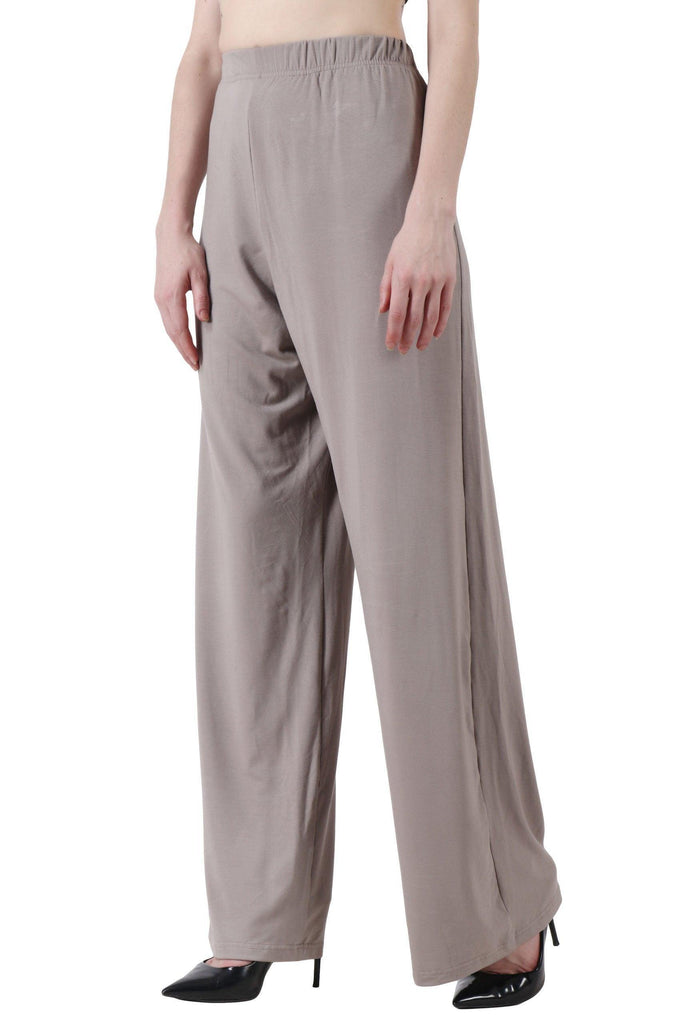 Model wearing Viscose Lycra Pyjamas with Pattern type: Solid-4