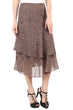 Light Brown Graphic Printed Skirt