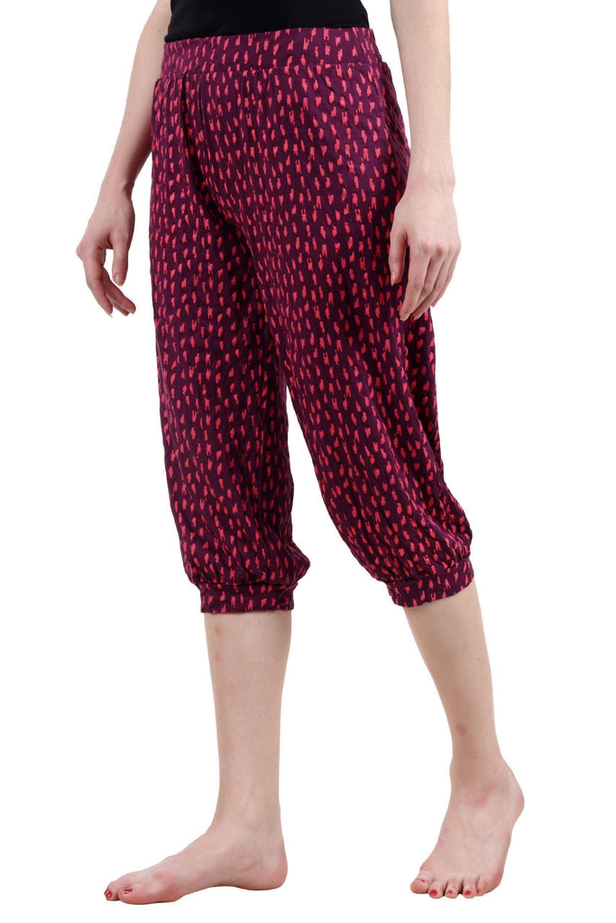 Model wearing Viscose Lycra Pyjamas with Pattern type: Graphic-1