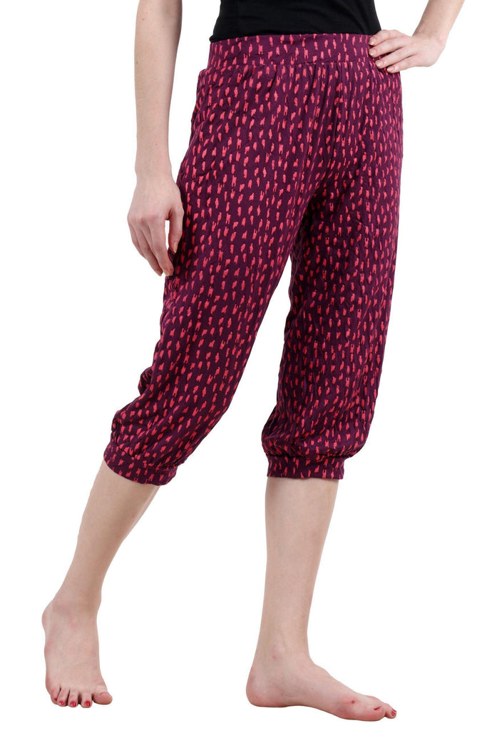 Model wearing Viscose Lycra Pyjamas with Pattern type: Graphic-4