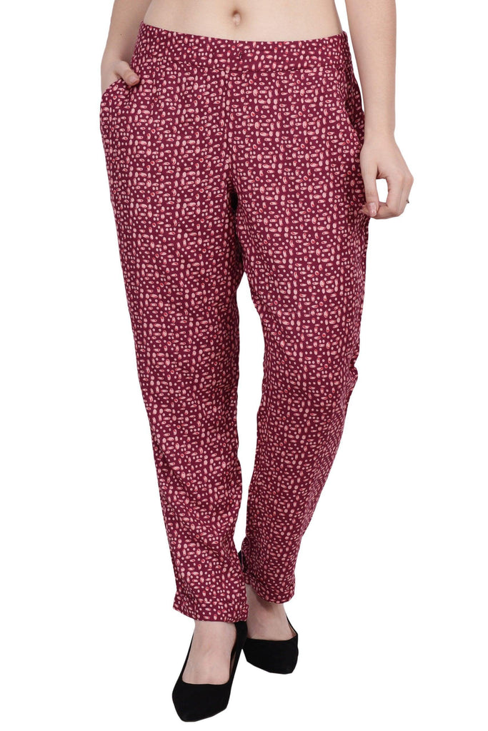 Model wearing Viscose Pant with Pattern type: Pebble-5