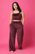 Maroon Solid Winter Set with Robe