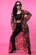 Multicolored Floral Printed Long Shrug