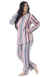 Multicolored Vertical Striped Night Suit Set