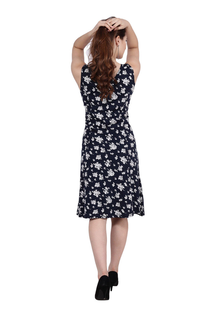 Model wearing Polyester Elastane Mini Dress with Pattern type: Floral-4
