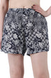 Navy Blue Floral Printed Shorts