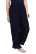 Navy Blue Solid Trousers