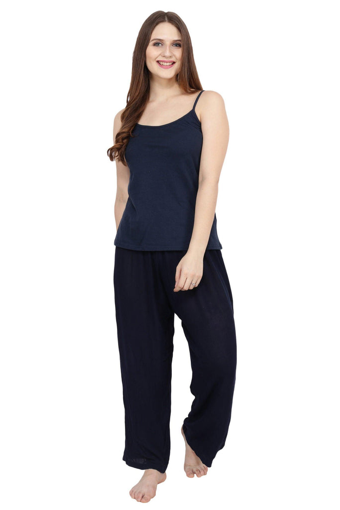 Model wearing Viscose Crepe Trousers with Pattern type: Solid-2