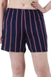 Navy Blue Striped Shorts