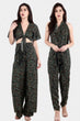 Olive Green Leopard Printed Multiwear Jumpsuit/Pant