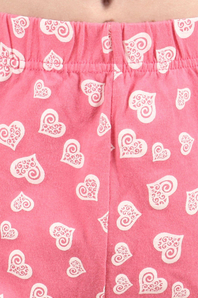 Model wearing Cotton Pyjamas with Pattern type: Hearts-2