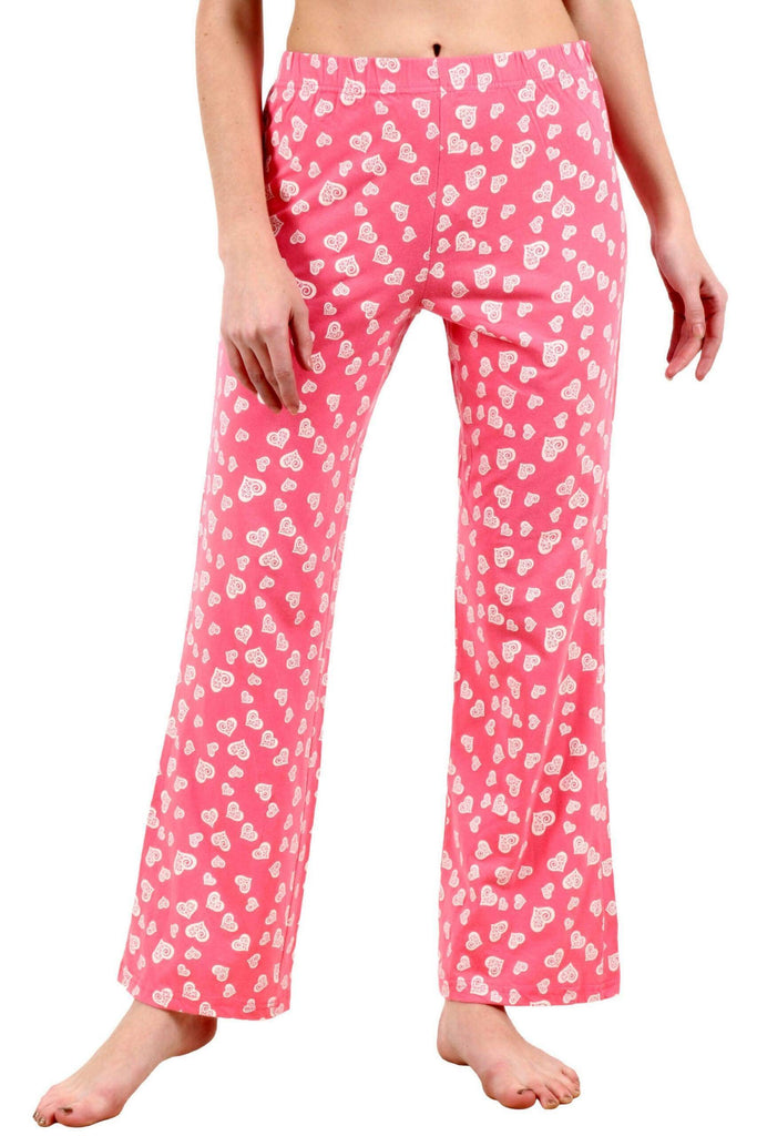 Model wearing Cotton Pyjamas with Pattern type: Hearts-5