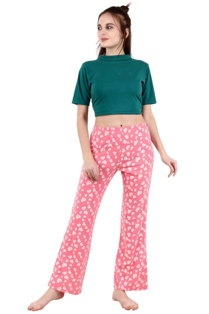 Model wearing Cotton Pyjamas with Pattern type: Hearts-6