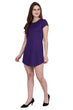 Purple Solid Long T-shirt Night Dress
