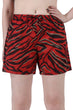 Red Animal Printed Shorts