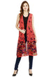 Red Butterfly Printed Long Shrug