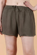 Solid Crepe Shorts