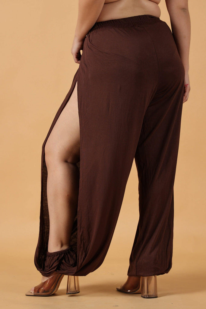 Model wearing Viscose Lycra Pyjamas with Pattern type: Solid-21