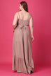 Taupe Solid Layered Dress