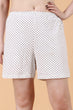 White Polka Dots Printed Shorts