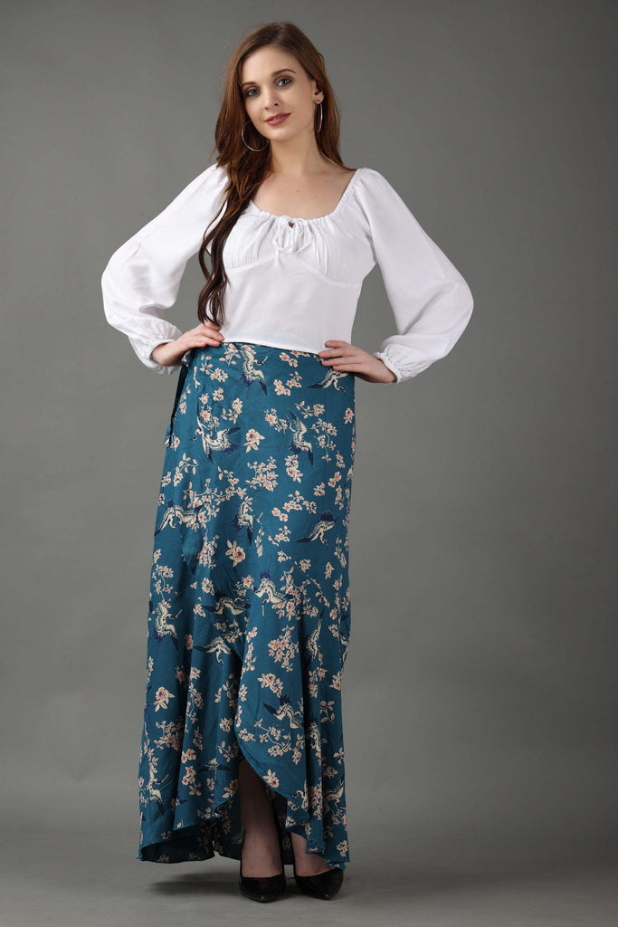 Model wearing Rayon Co-ord Set with Pattern type: Floral-4