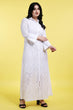 White Solid Cutwork Maxi Dress