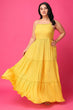 Yellow Solid Layered Dress