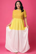 Yellow Solid Multilayered Dress